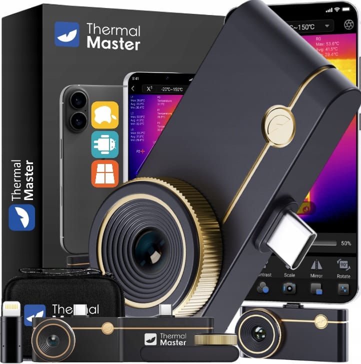 P3 | Caméra Thermique Smartphone — 512×384 · Macro 8mm · Zoom 15x · 26g