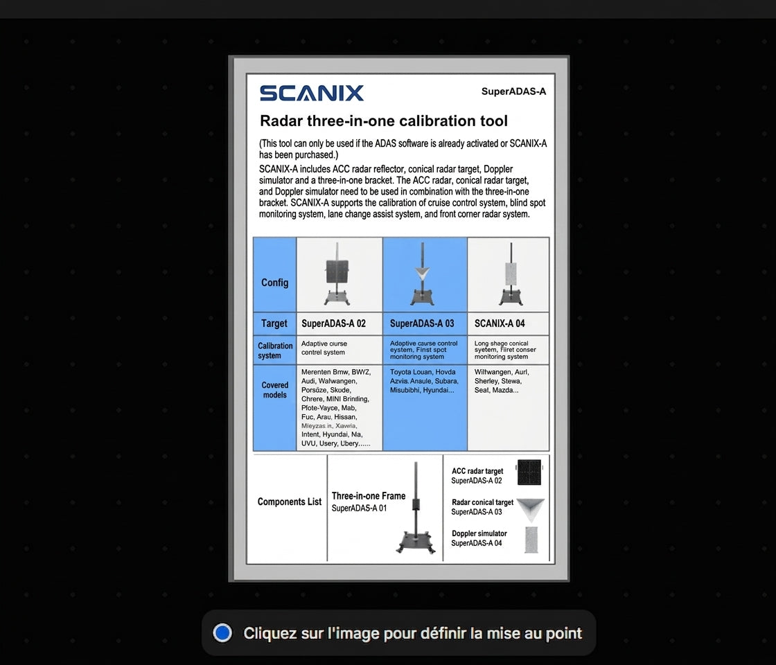 SCANIX SuperADAS – Logiciel Calibration ADAS Professionnel | Caméras, Radars &amp; LiDAR