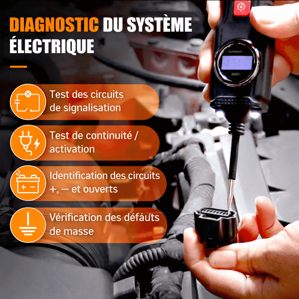 UDIAG CD200 – Détecteur de Circuits Électriques Automobile