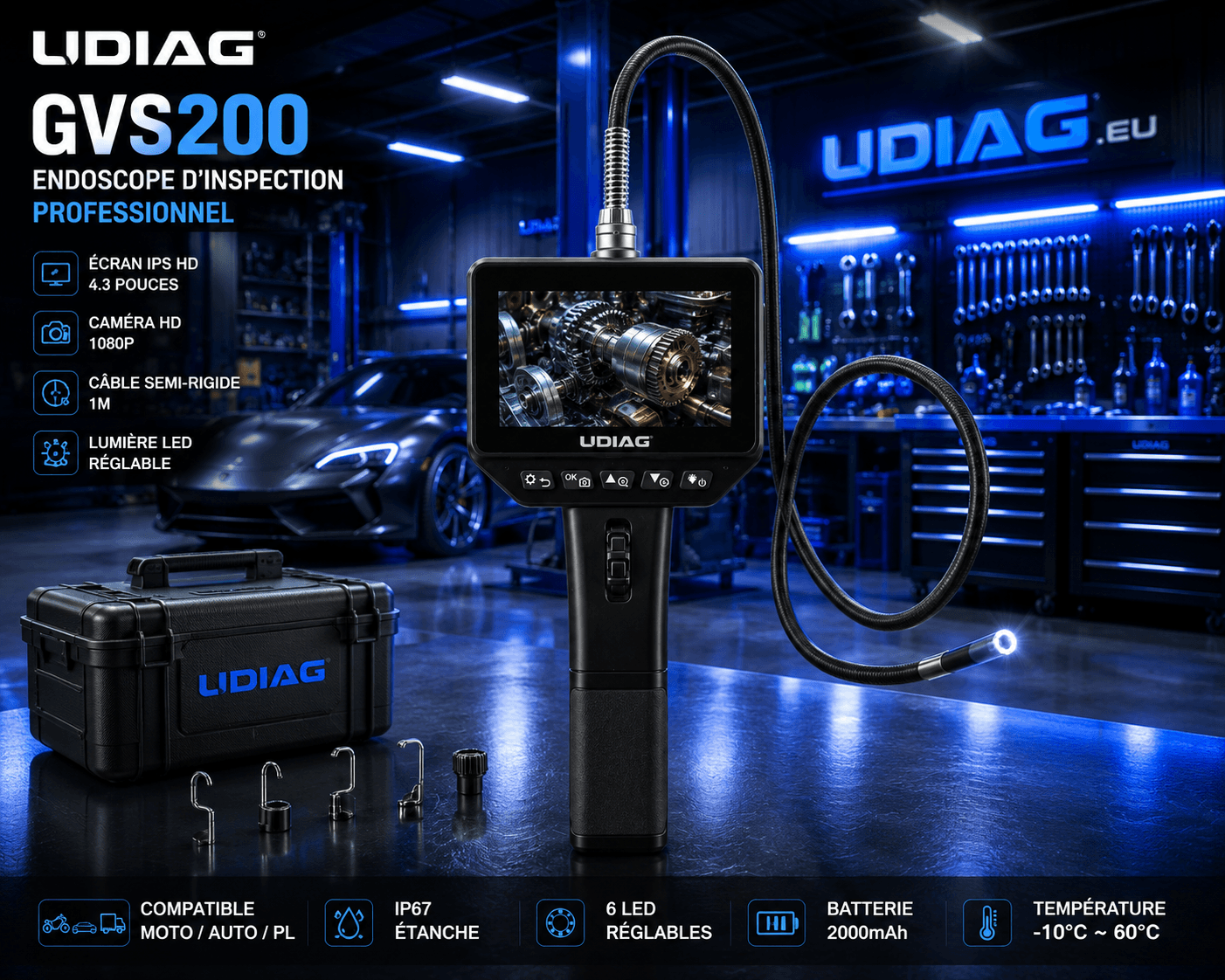 GVS200— Endoscope Vidéo Professionnel HD 1080P
