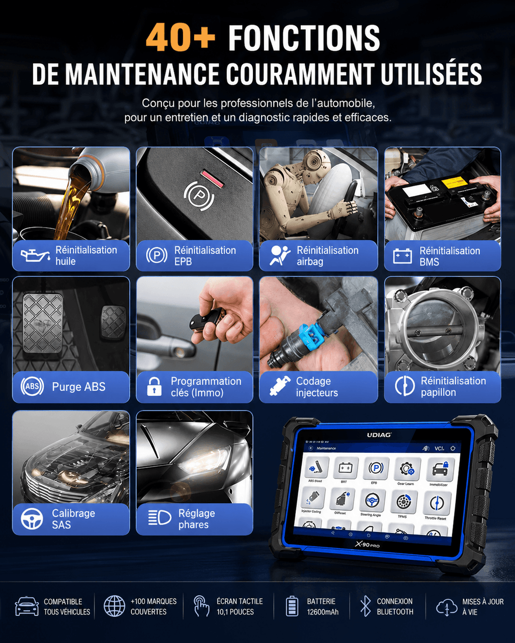 UDIAG X-90 PRO Système de Diagnostic Intelligent Multifonction